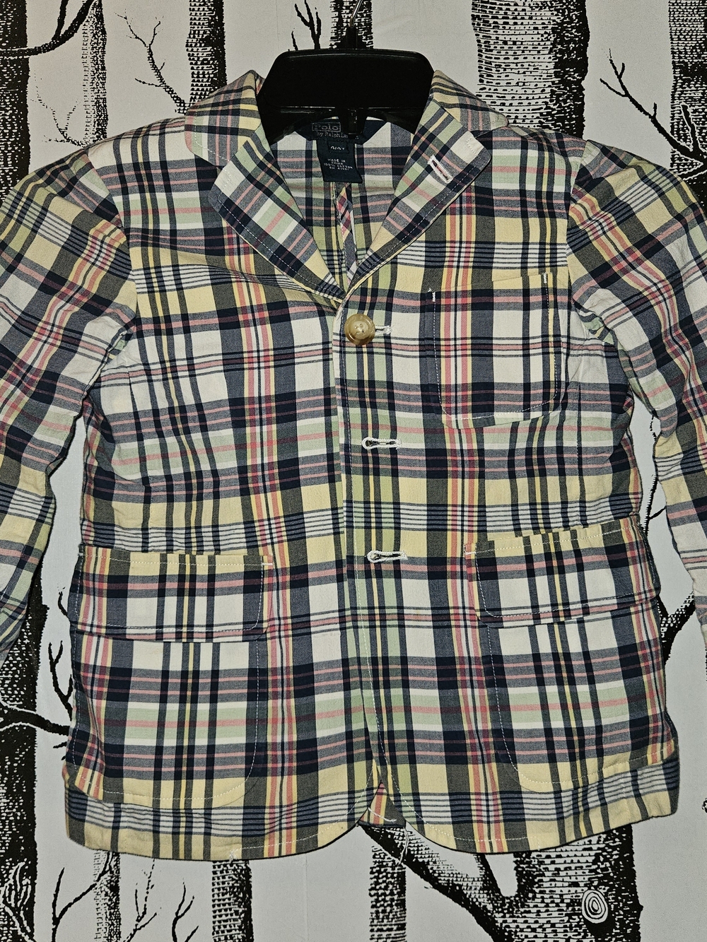 Polo by Ralph Lauren Multicolor Plaid Cotton Blazer